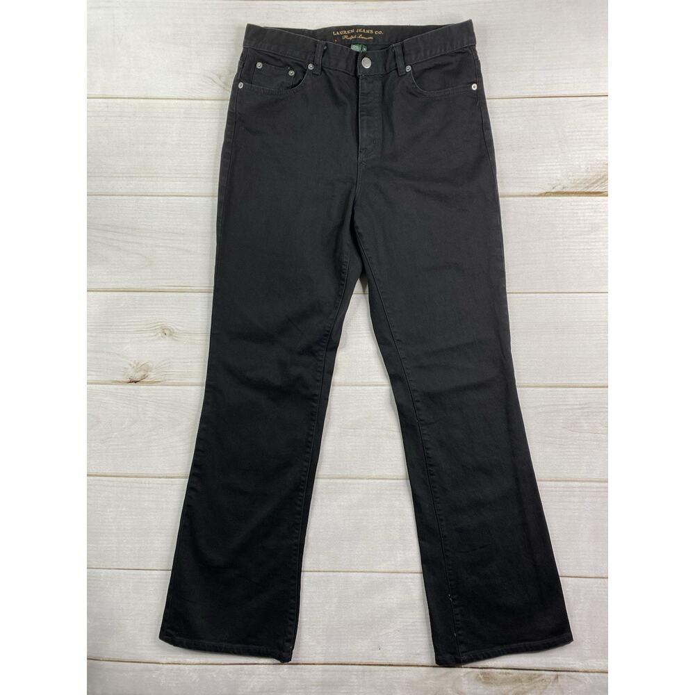 Vintage Polo Jeans Co Jeans Womens 10 Black High Rise Ralph Lauren Bootcut Leg